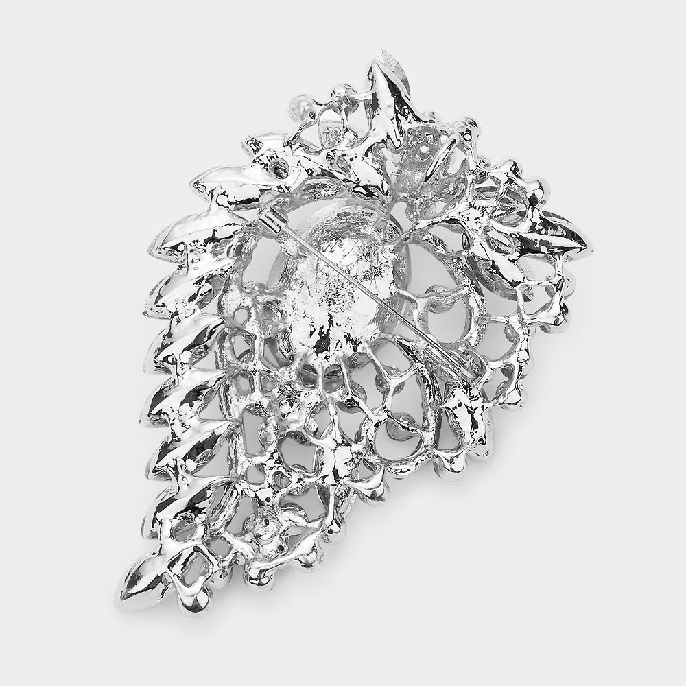 iLLASPARKZ Oval Stone Accented Bouquet Pin Brooch / Pendant