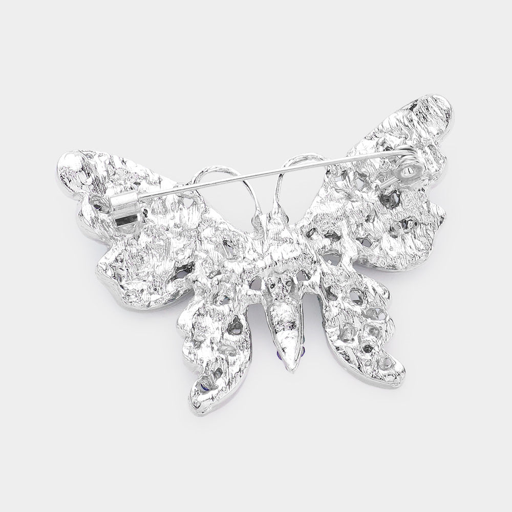 iLLASPARKZ Multi Stone Embellished Butterfly Pin Brooch