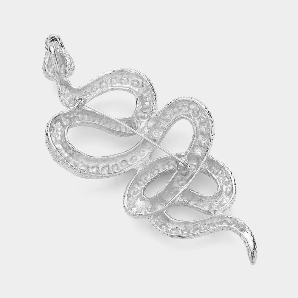 iLLASPARKZ Stone Paved Snake Pin Brooch