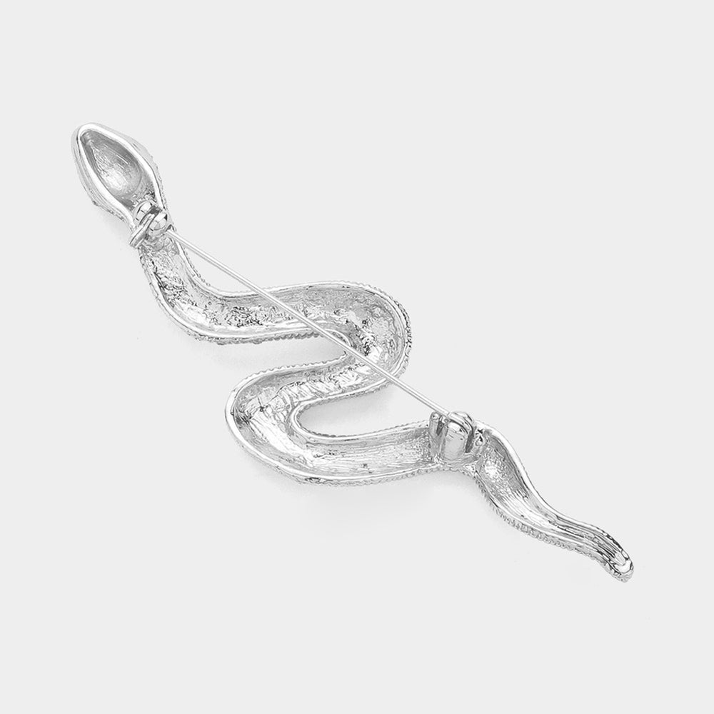 iLLASPARKZ Rhinestone Paved Snake Pin Brooch