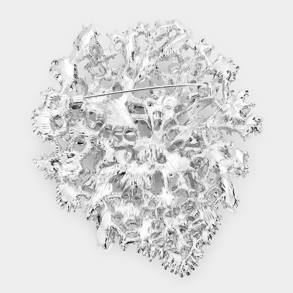 iLLASPARKZ Floral Crystal Rhinestone Pin Brooch