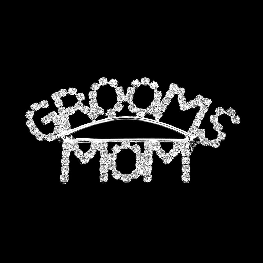 iLLASPARKZ GROOMS MOM Rhinestone Pin Brooch