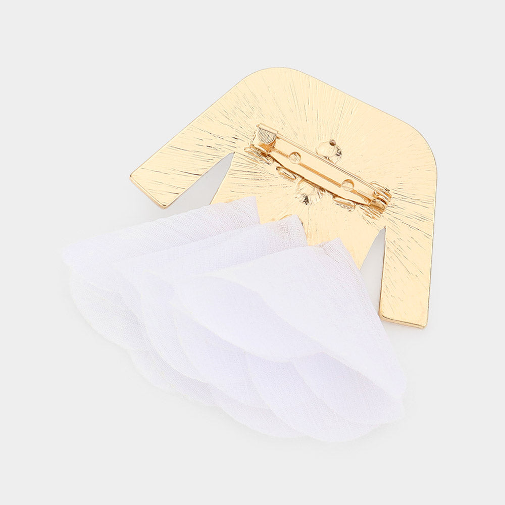 iLLASPARKZ Triple Pearl Pointed Dress Pin Brooch