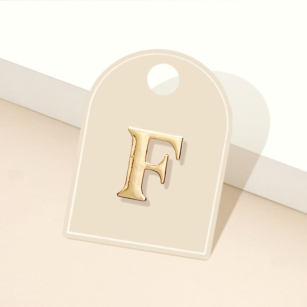 iLLASPARKZ -F- Metal Monogram Initial Lapel Mini Pin Brooch