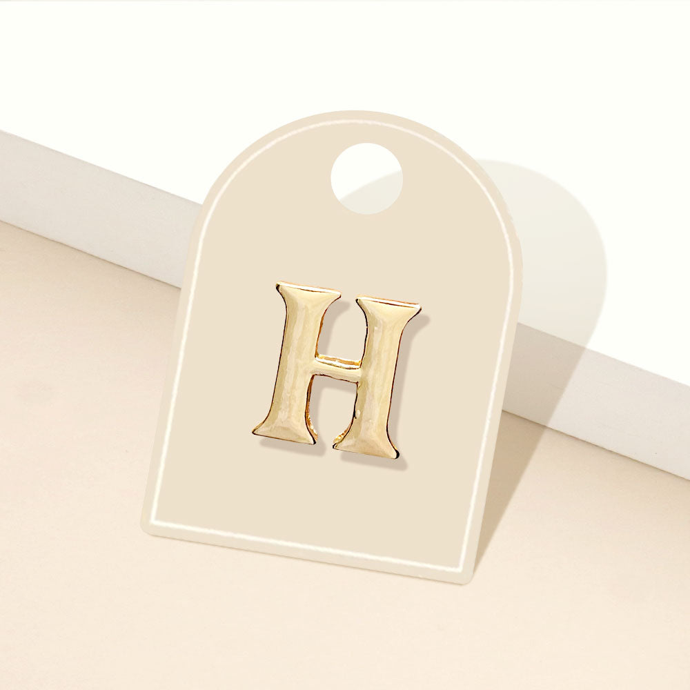 iLLASPARKZ -H- Metal Monogram Initial Lapel Mini Pin Brooch