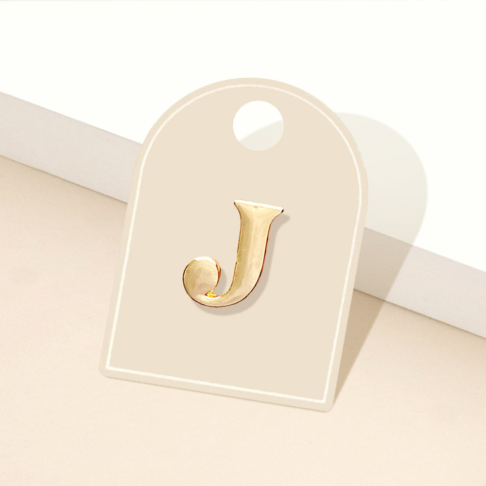 iLLASPARKZ -J- Metal Monogram Initial Lapel Mini Pin Brooch