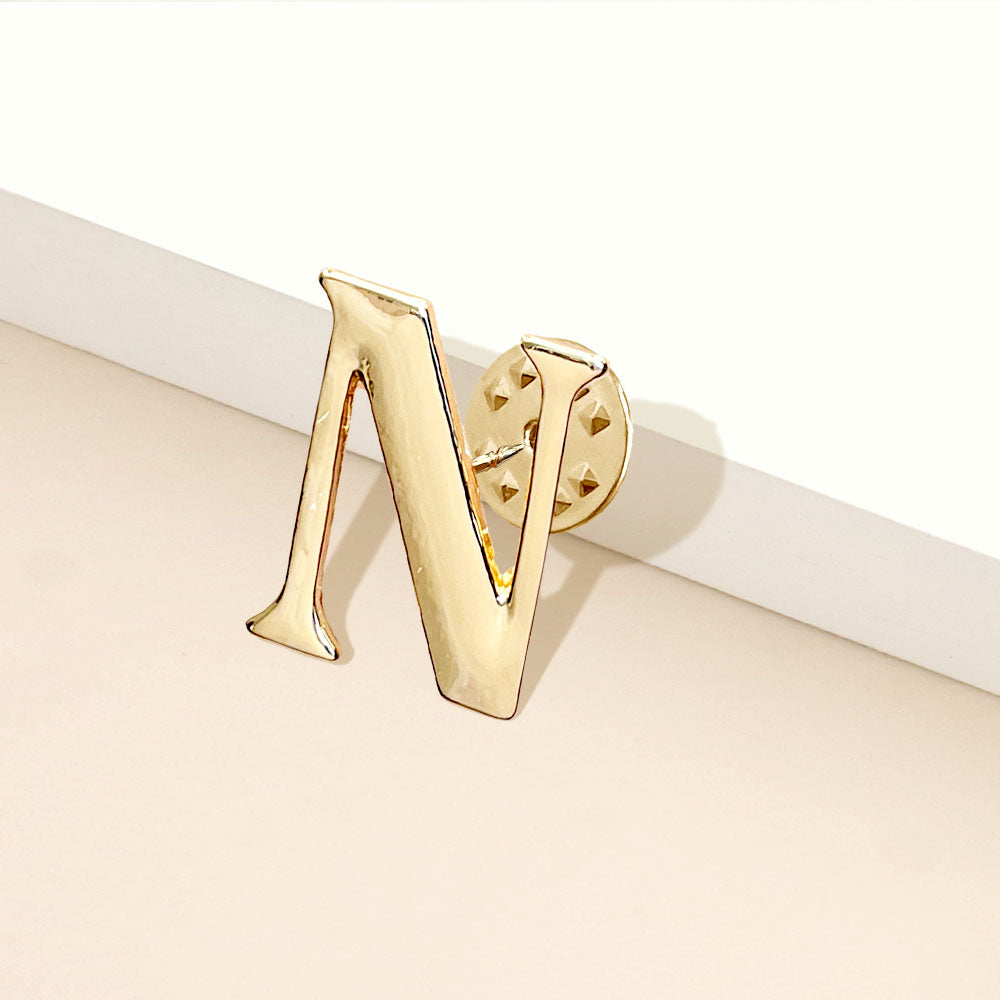 iLLASPARKZ -N- Metal Monogram Initial Lapel Mini Pin Brooch