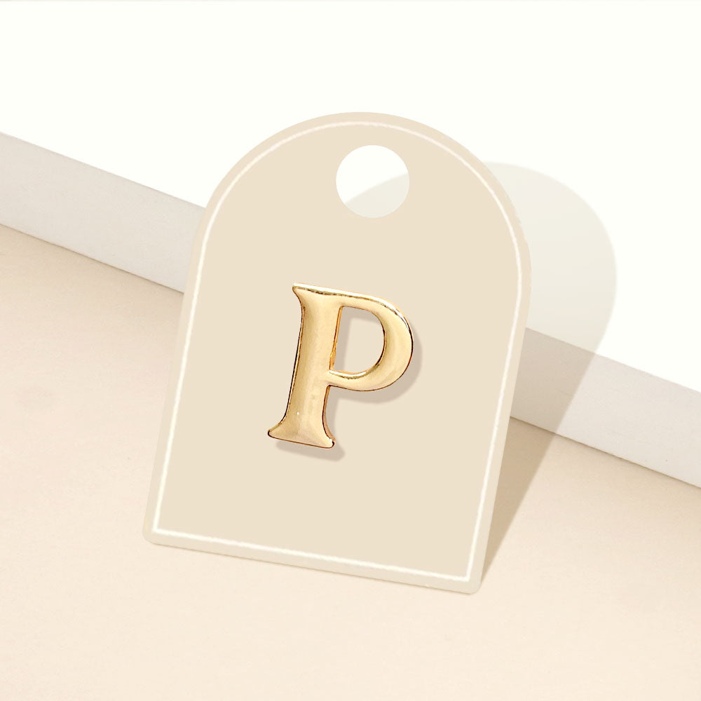 iLLASPARKZ -P- Metal Monogram Initial Lapel Mini Pin Brooch