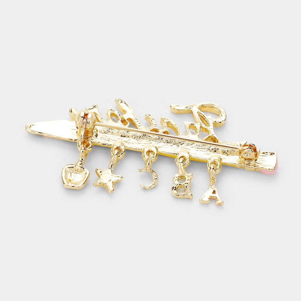 iLLASPARKZ Enamel Pencil Pin Brooch