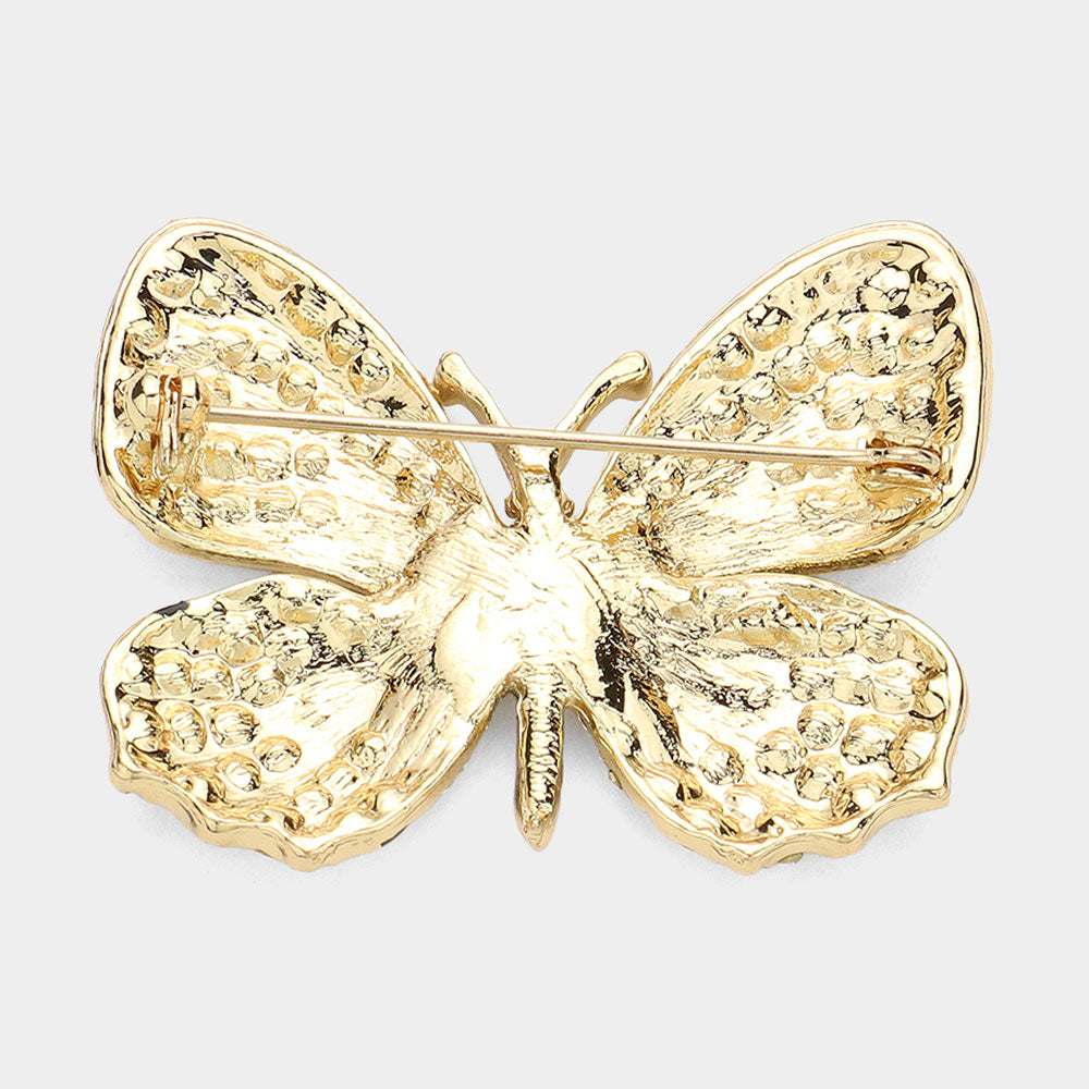 iLLASPARKZ Rhinestone Pave Butterfly Pin Brooch