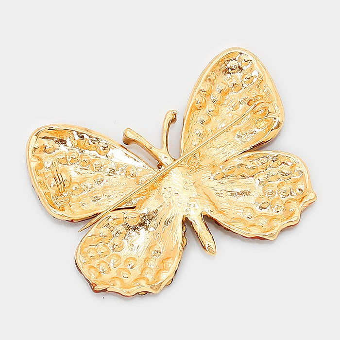 iLLASPARKZ Rhinestone Pave Butterfly Pin Brooch