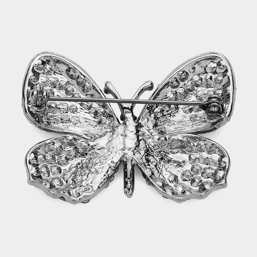 iLLASPARKZ Rhinestone Pave Butterfly Pin Brooch