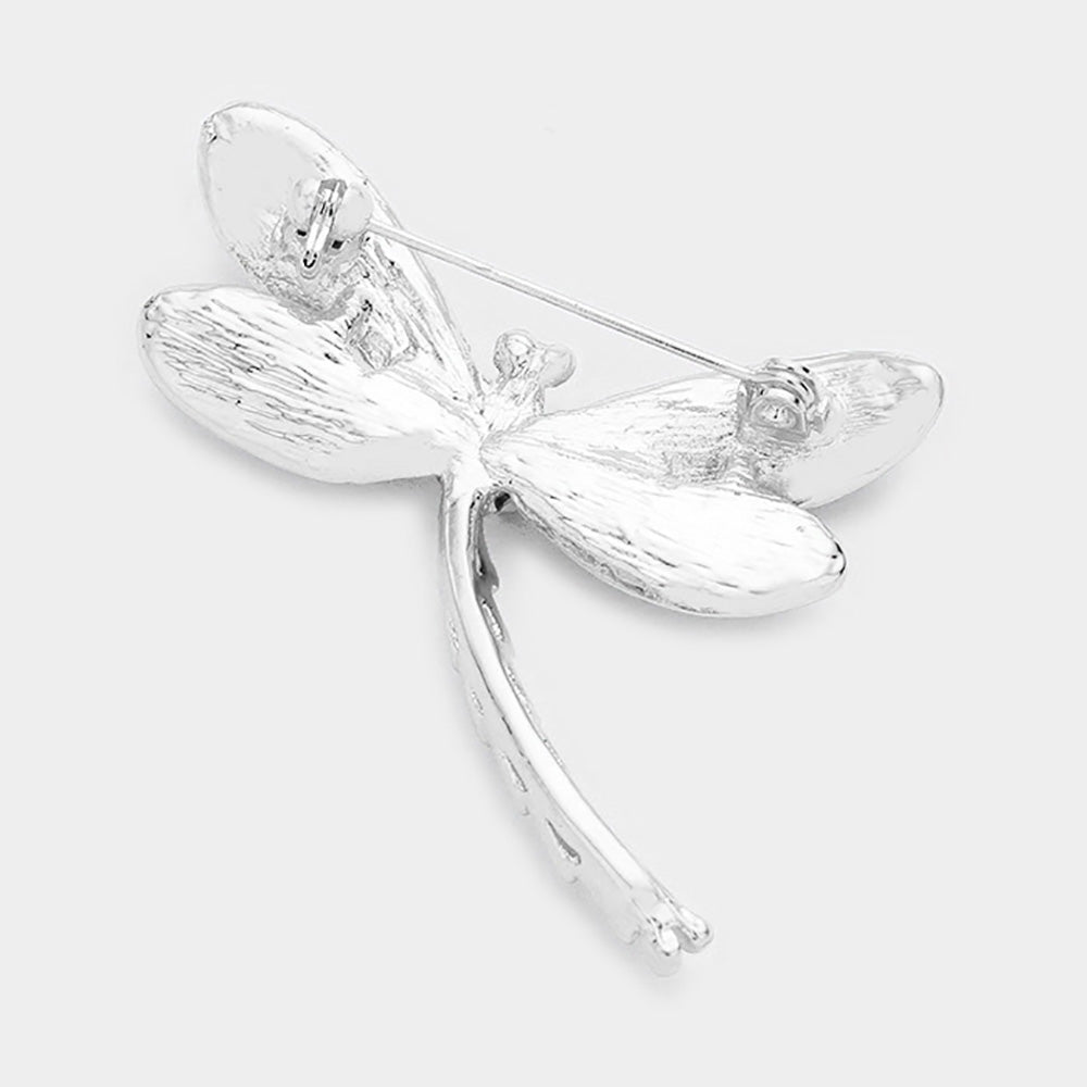 iLLASPARKZ Stone Pave Dragonfly Pin Brooch