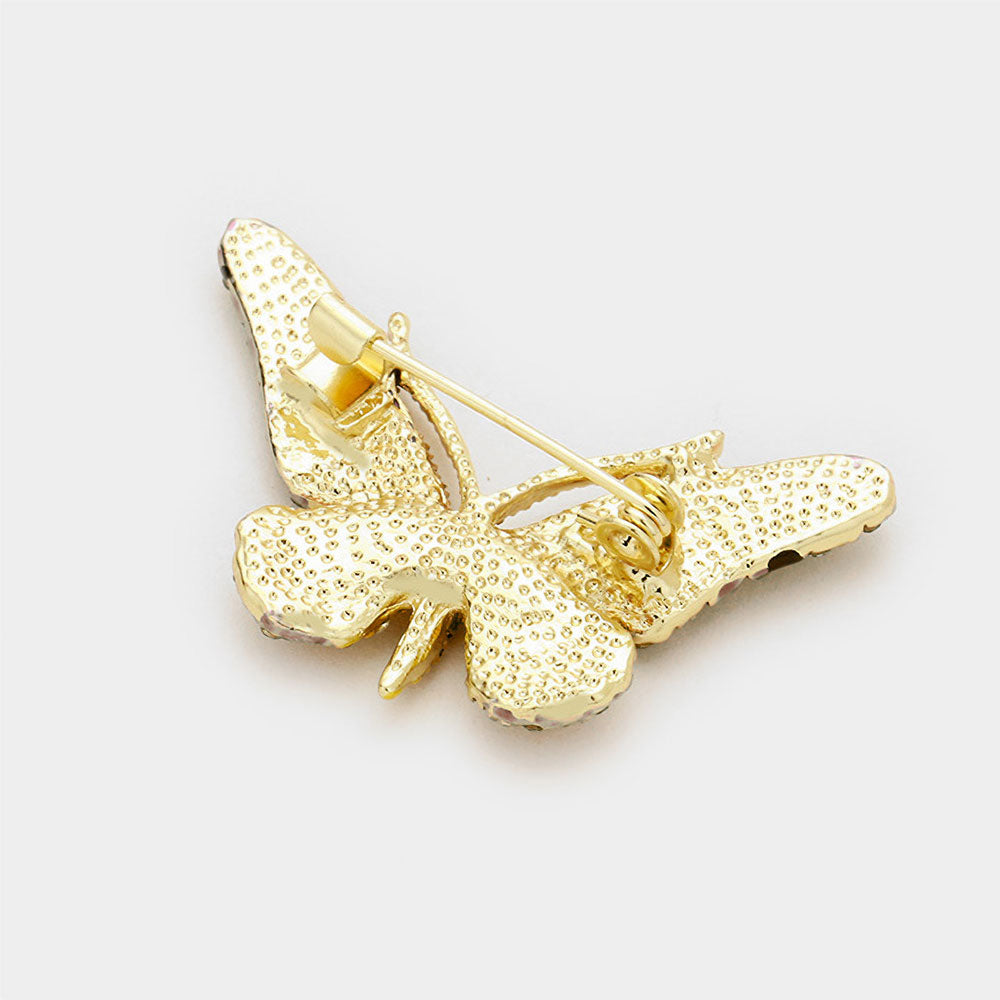 iLLASPARKZ Crystal Rhinestone Paved Butterfly Pin Brooch