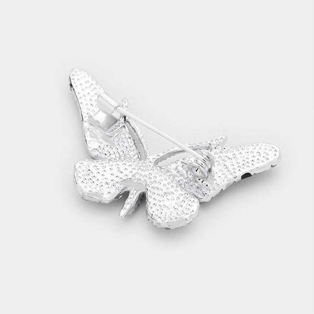 iLLASPARKZ Crystal Rhinestone Pave Butterfly Pin Brooch