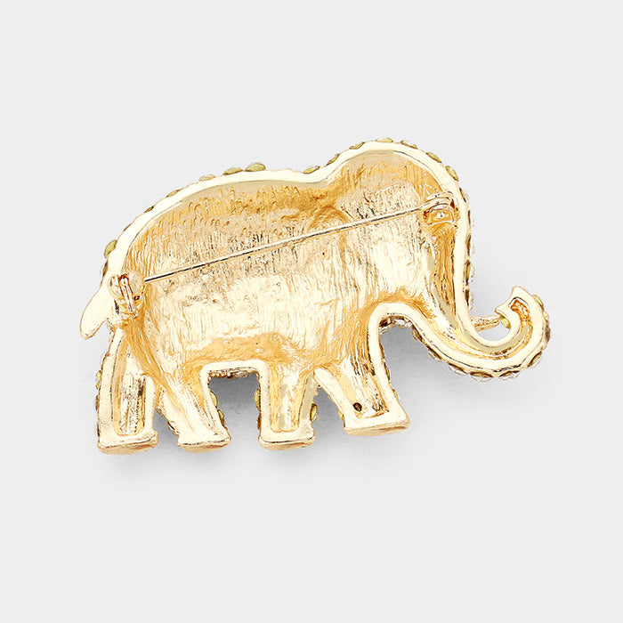 iLLASPARKZ Stone Paved Elephant Pin Brooch