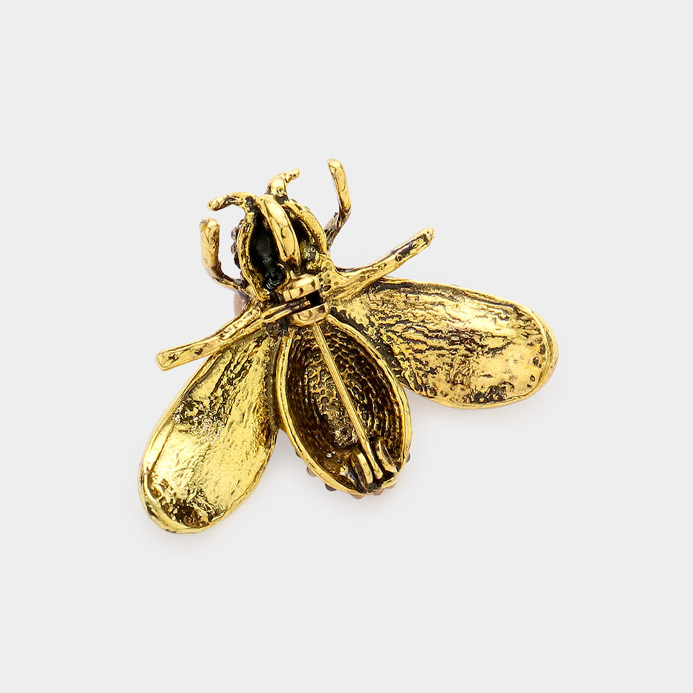 iLLASPARKZ Pearl Detail Honey Bee Pin Brooch