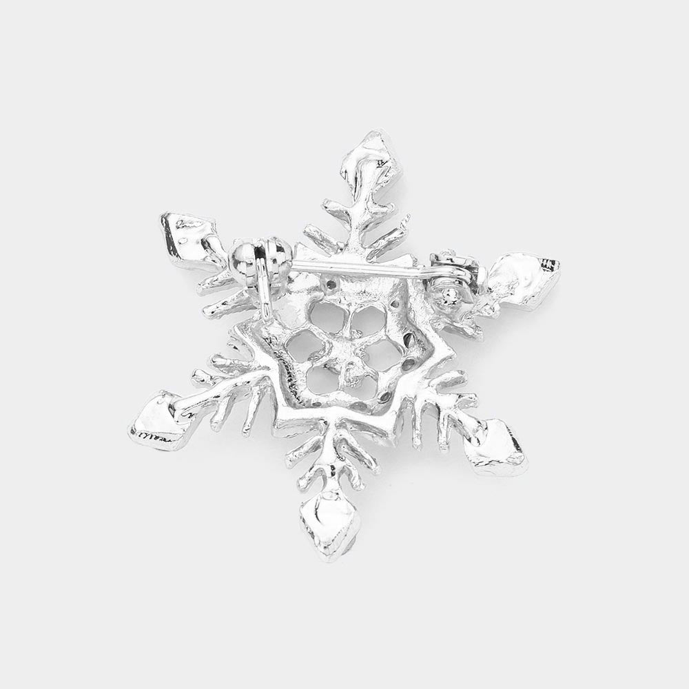 iLLASPARKZ Crystal Snow Flake Pin Brooch