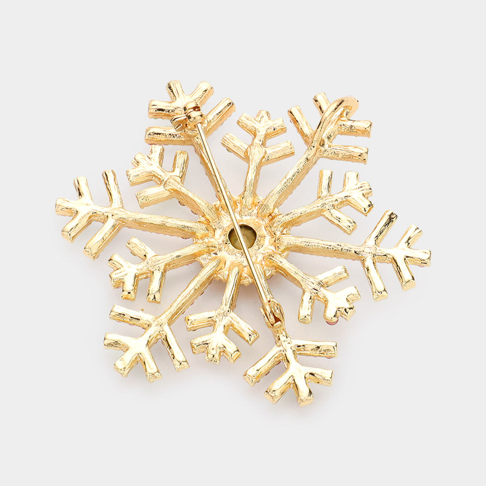 iLLASPARKZ Crystal Pave Snowflake Pin Brooch / Pendant