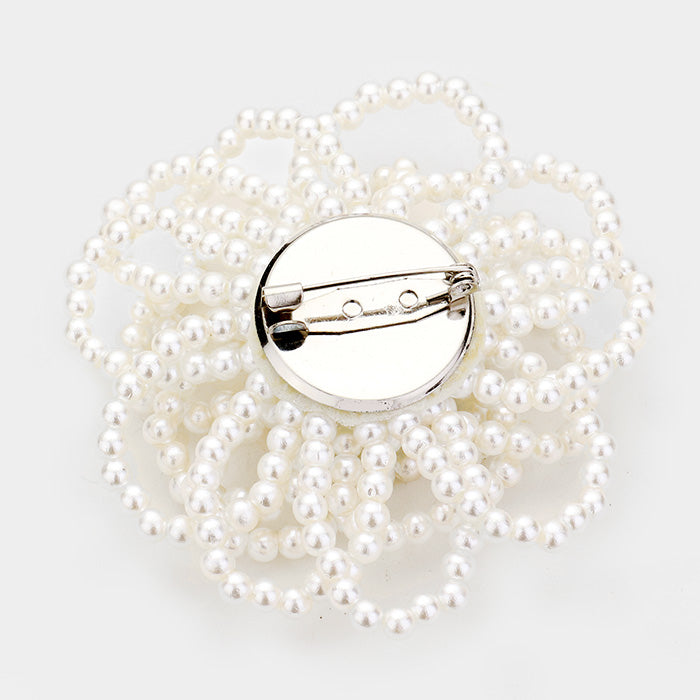 iLLASPARKZ Tiny Pearl Cluster Floral Brooch