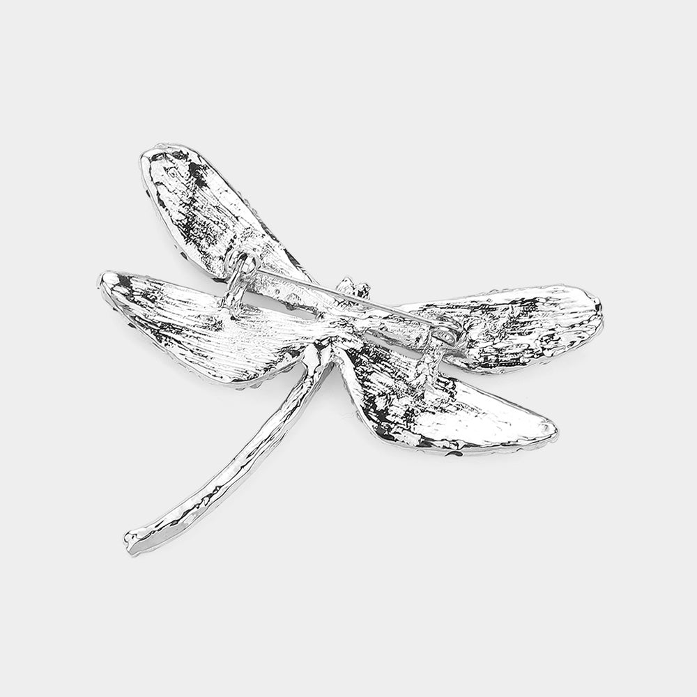 iLLASPARKZ Rhinestone Embellished Dragonfly Pin Brooch