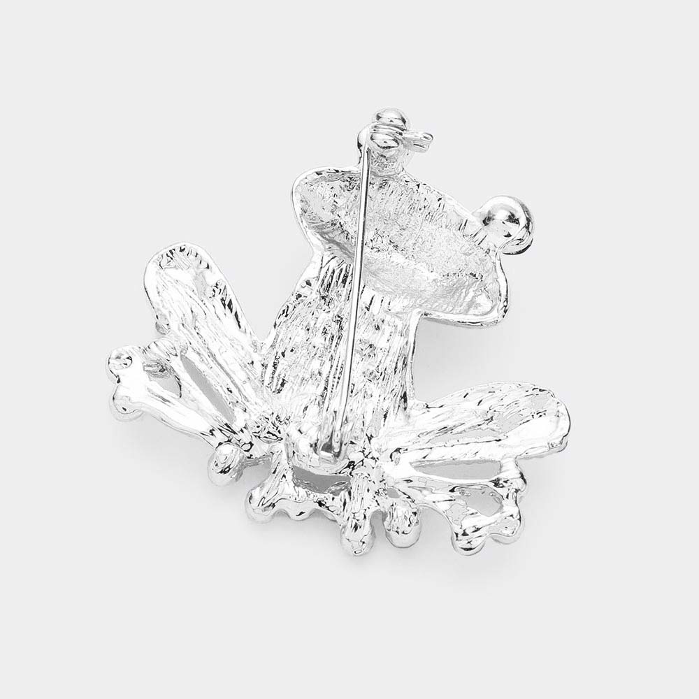 iLLASPARKZ Rhinestone Pave Frog Pin Brooch