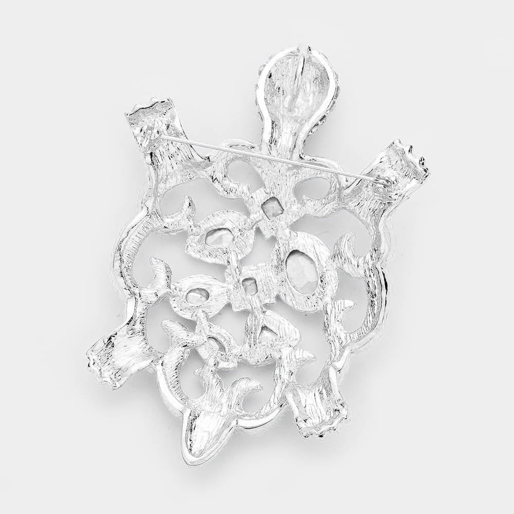 iLLASPARKZ Turtle Crystal Rhinestone Brooch / Pendant