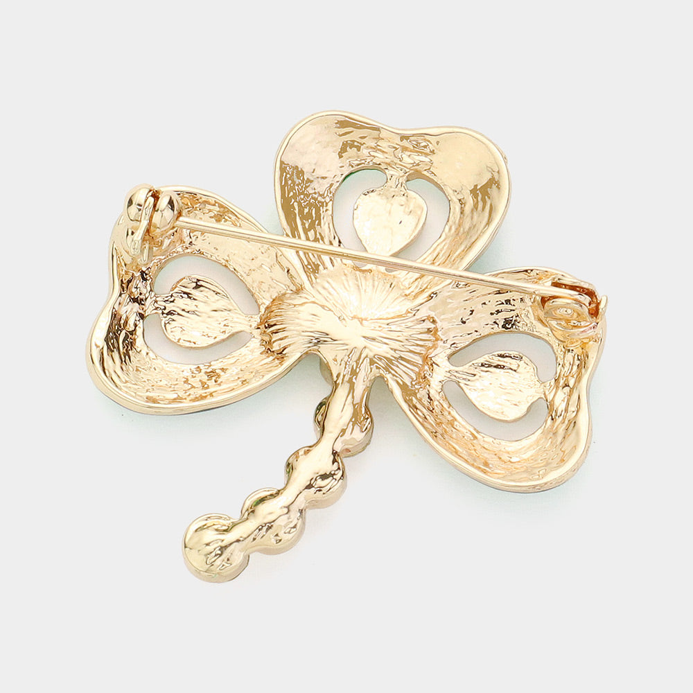 iLLASPARKZ Lacquered Clover Pin Brooch