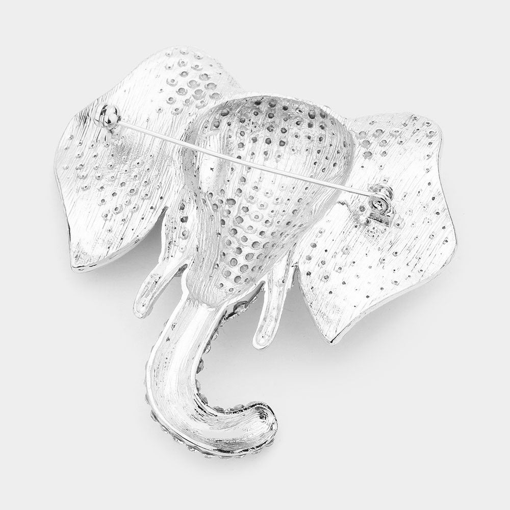 iLLASPARKZ Rhinestone Elephant Pin Brooch