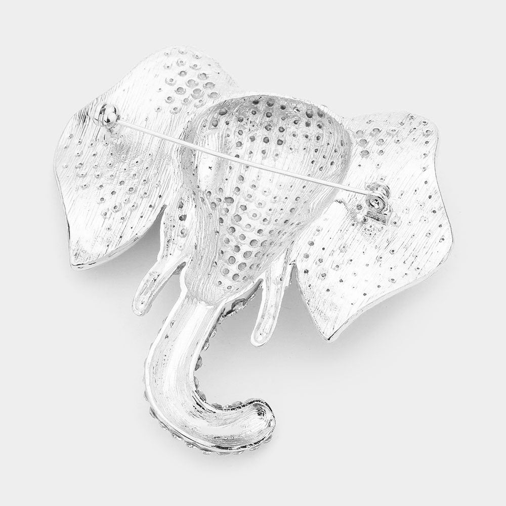 iLLASPARKZ Rhinestone Elephant Pin Brooch