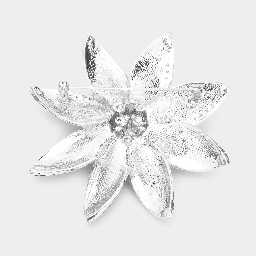 iLLASPARKZ Stone Embellished Flower Pin Brooch