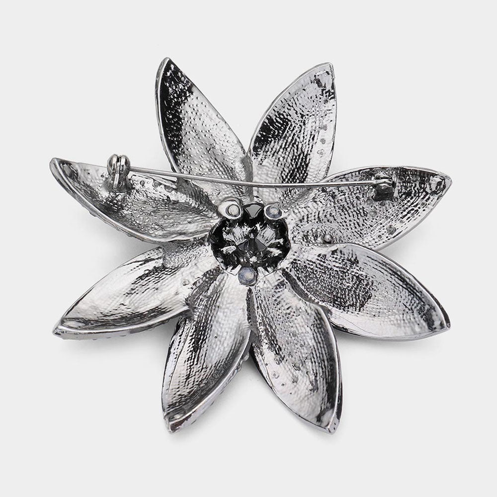 iLLASPARKZ Stone Embellished Flower Pin Brooch