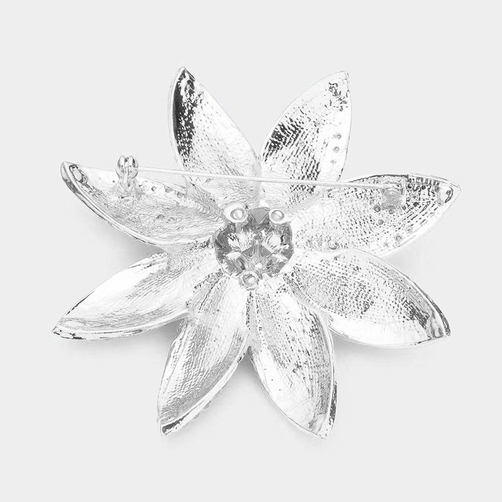 iLLASPARKZ Stone Embellished Flower Pin Brooch