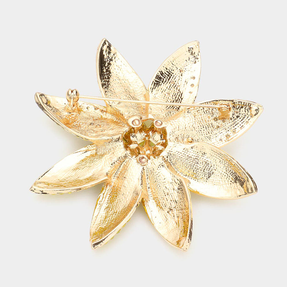 iLLASPARKZ Stone Embellished Flower Pin Brooch