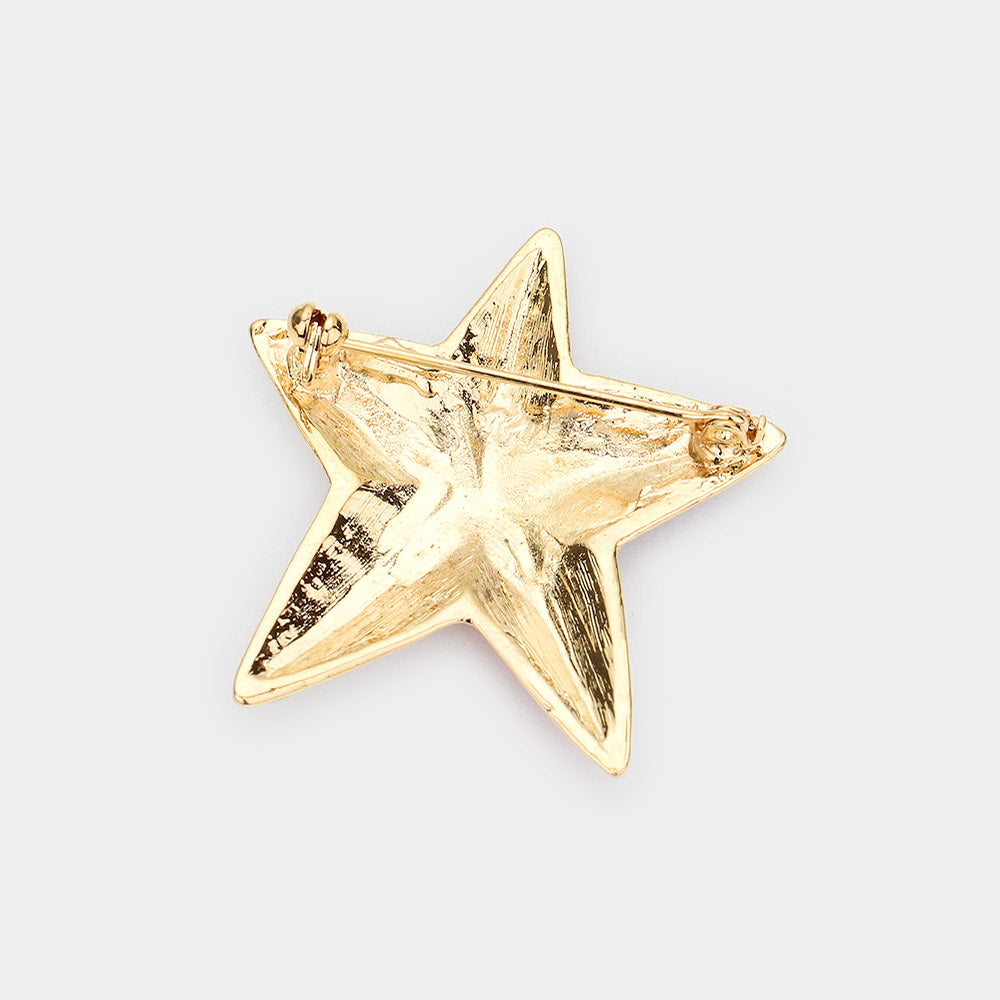 iLLASPARKZ Enamel American USA Flag Barn Star Pin brooch