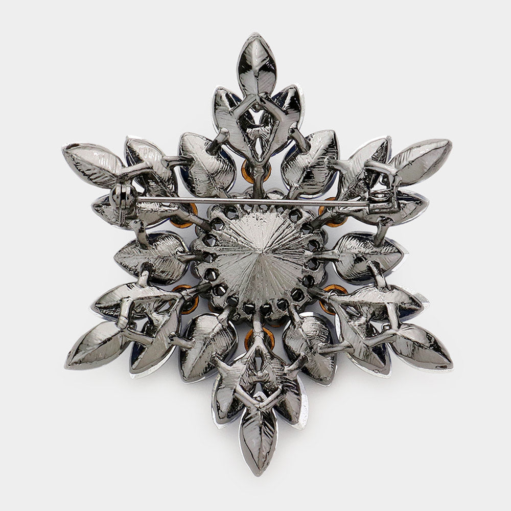 iLLASPARKZ Marquise Stone Cluster Pin Brooch