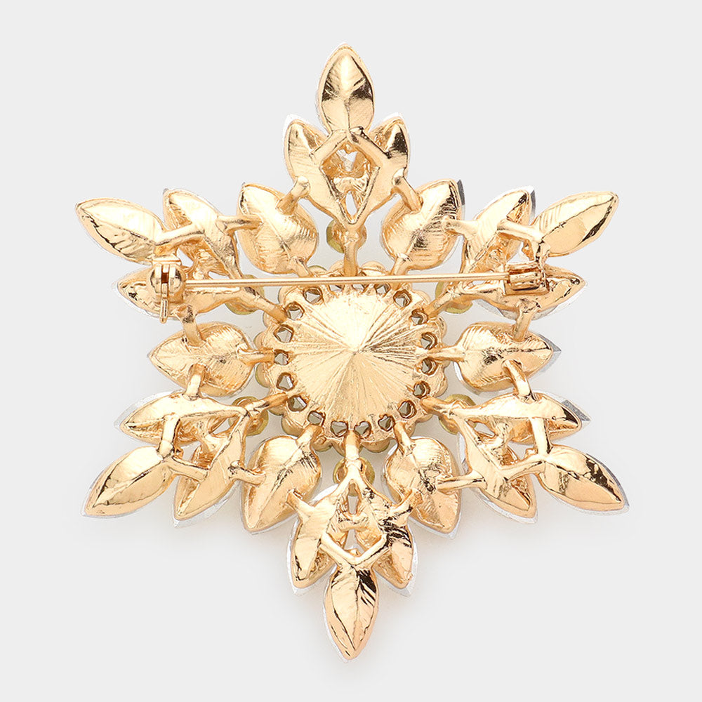 iLLASPARKZ Marquise Stone Cluster Pin Brooch