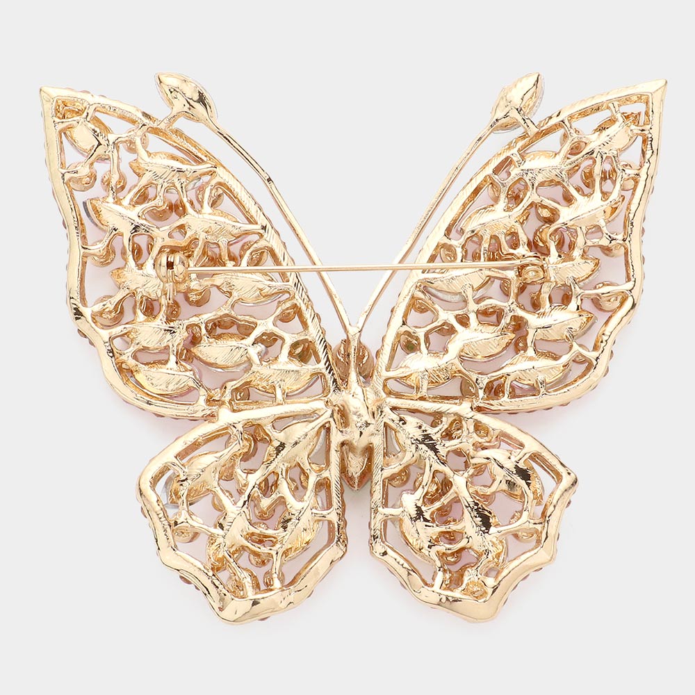 iLLASPARKZ Multi Stone Embellished Butterfly Pin Brooch