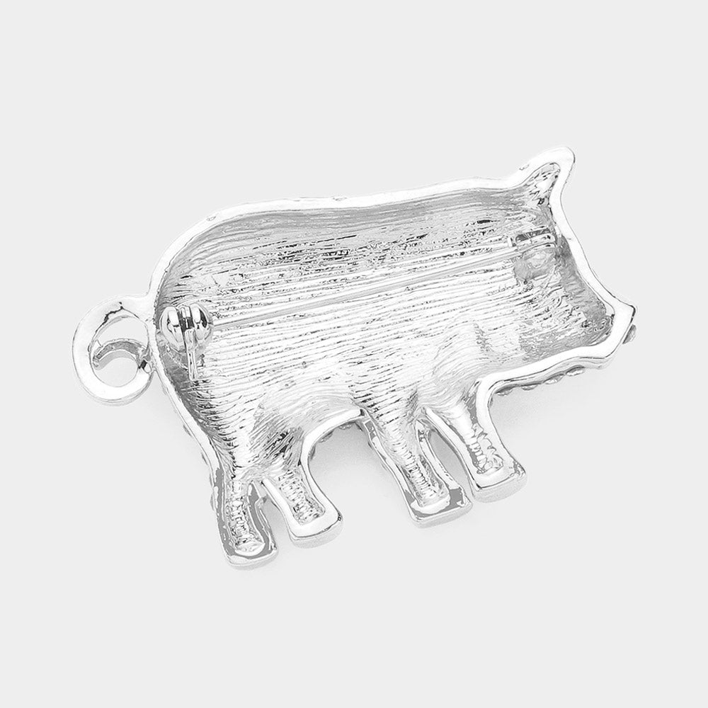 iLLASPARKZ Stone Paved Pig Pin Brooch