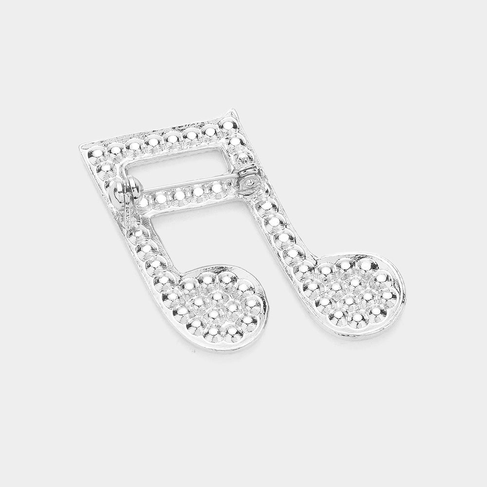 iLLASPARKZ Stone Embellished Musical Note Pin Brooch