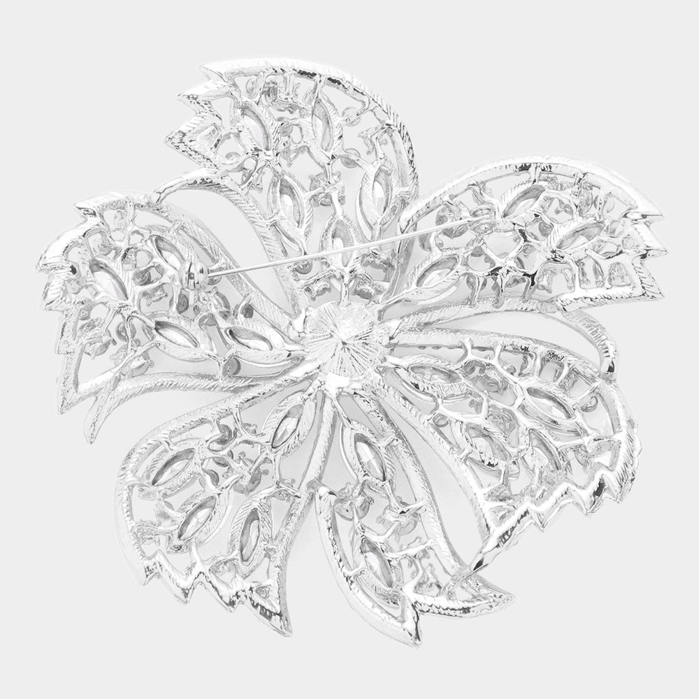 iLLASPARKZ Stone Embellished Oversized Flower Pin Brooch