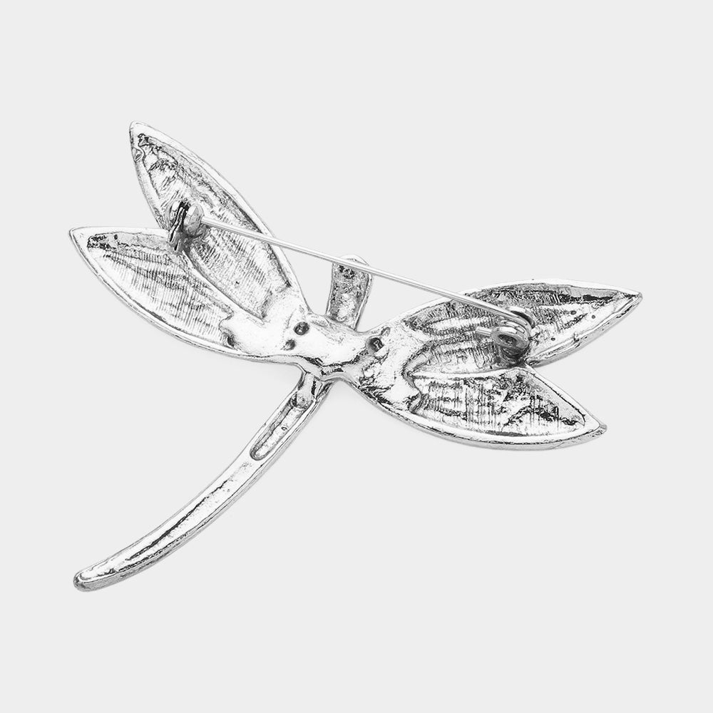 iLLASPARKZ Stone Paved Dragonfly Pin Brooch