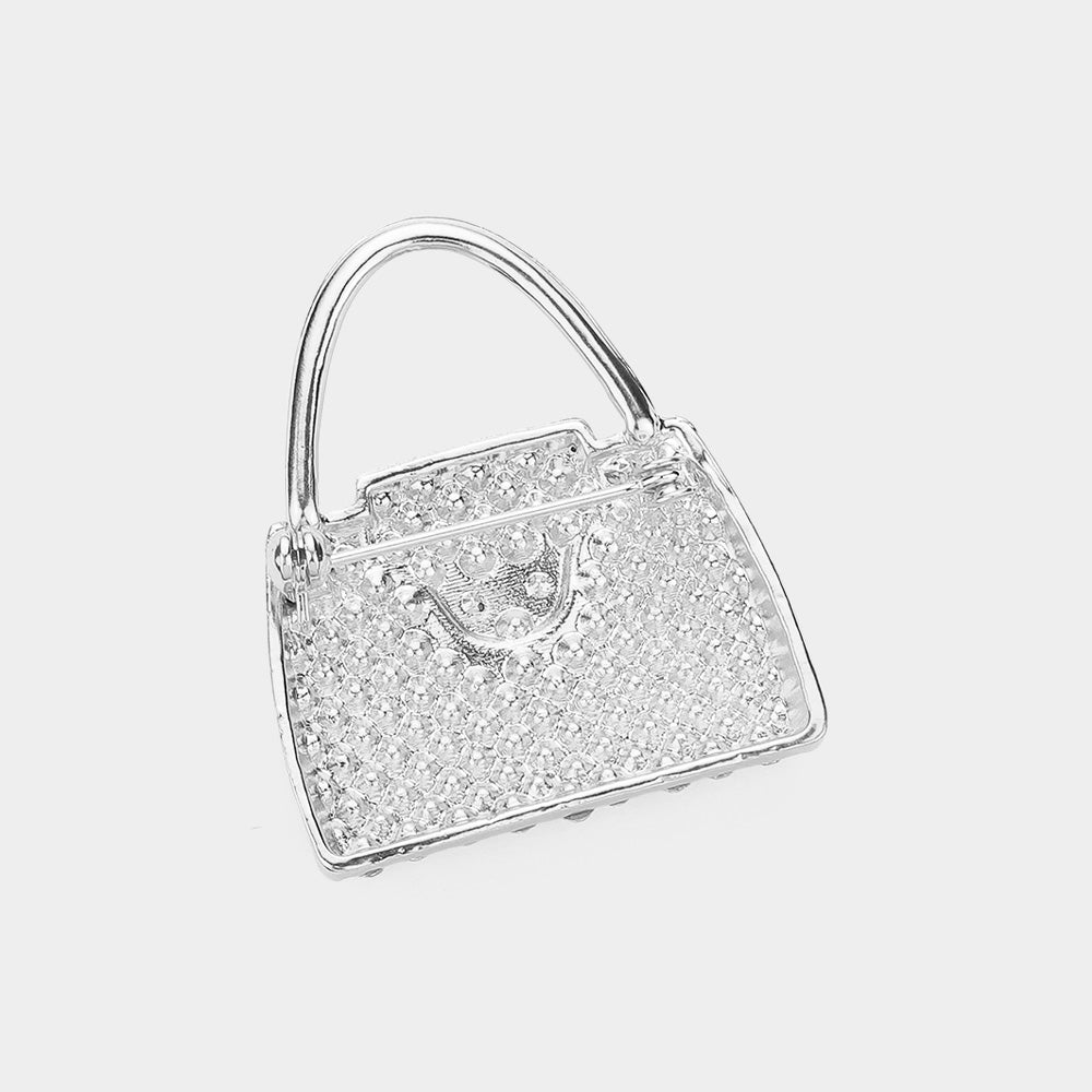 iLLASPARKZ Rhinestone Embellished Handbag Pin Brooch