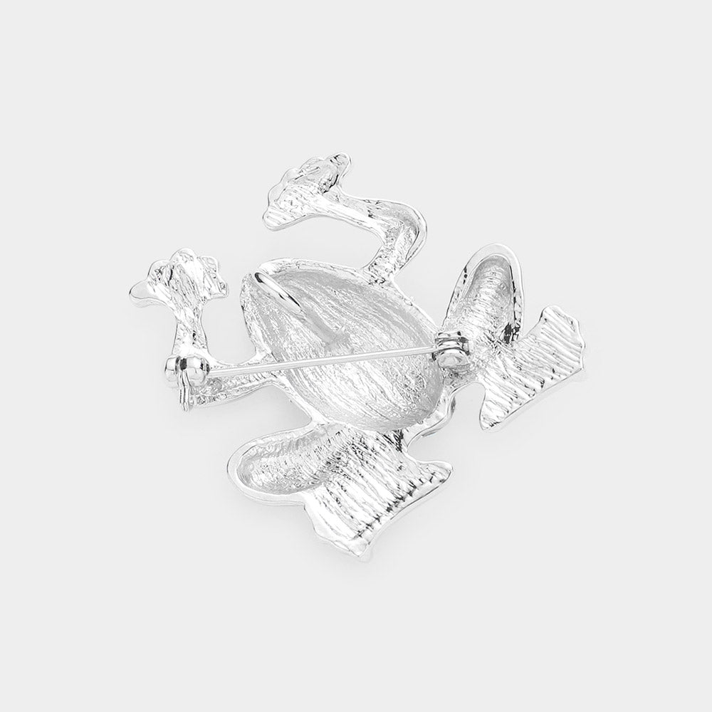 iLLASPARKZ Crystal Accented Frog Pin Brooch