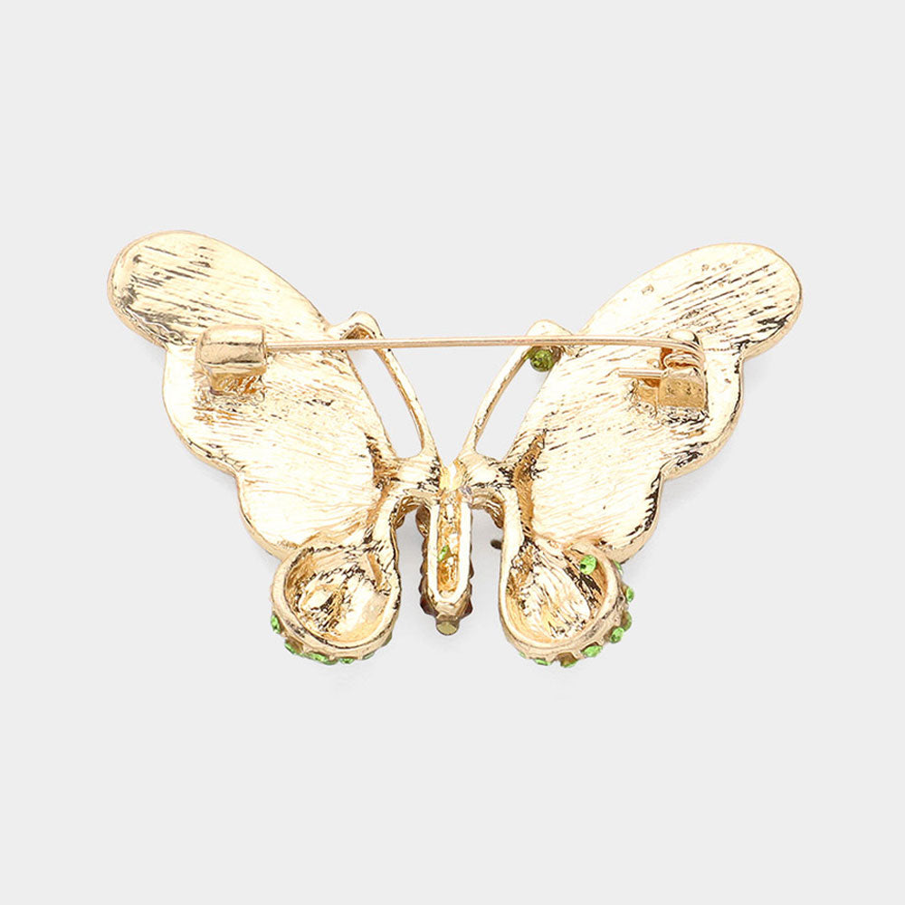 iLLASPARKZ Stone Embellished Butterfly Pin Brooch