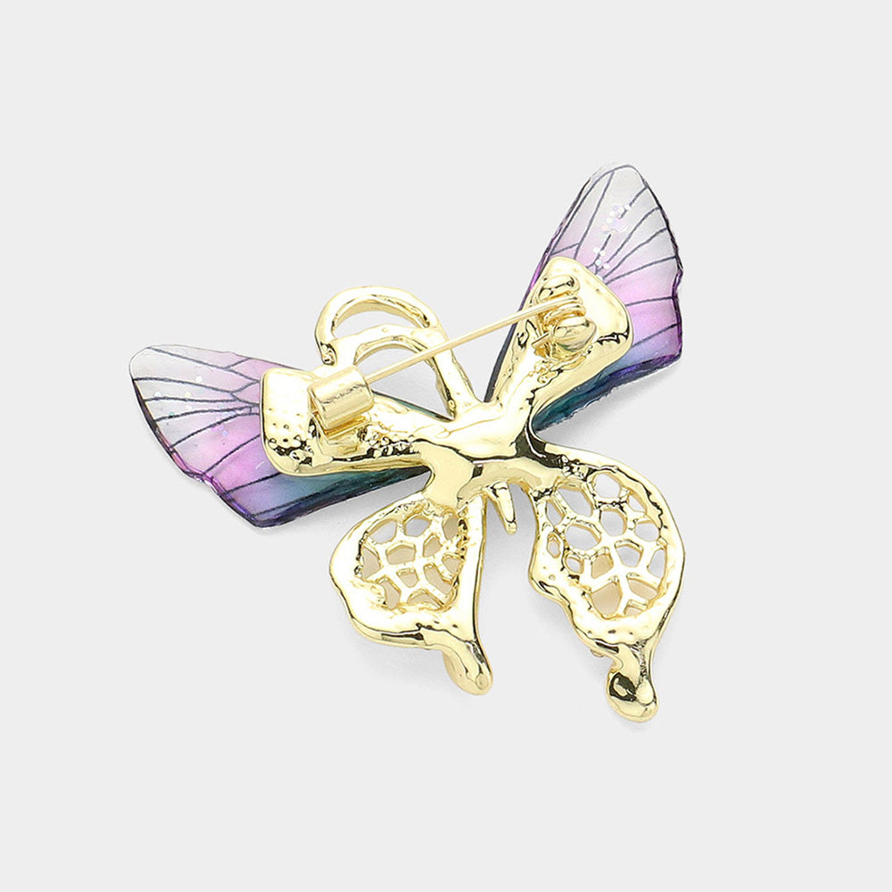 iLLASPARKZ Rhinestone Embellished Butterfly Pin Brooch