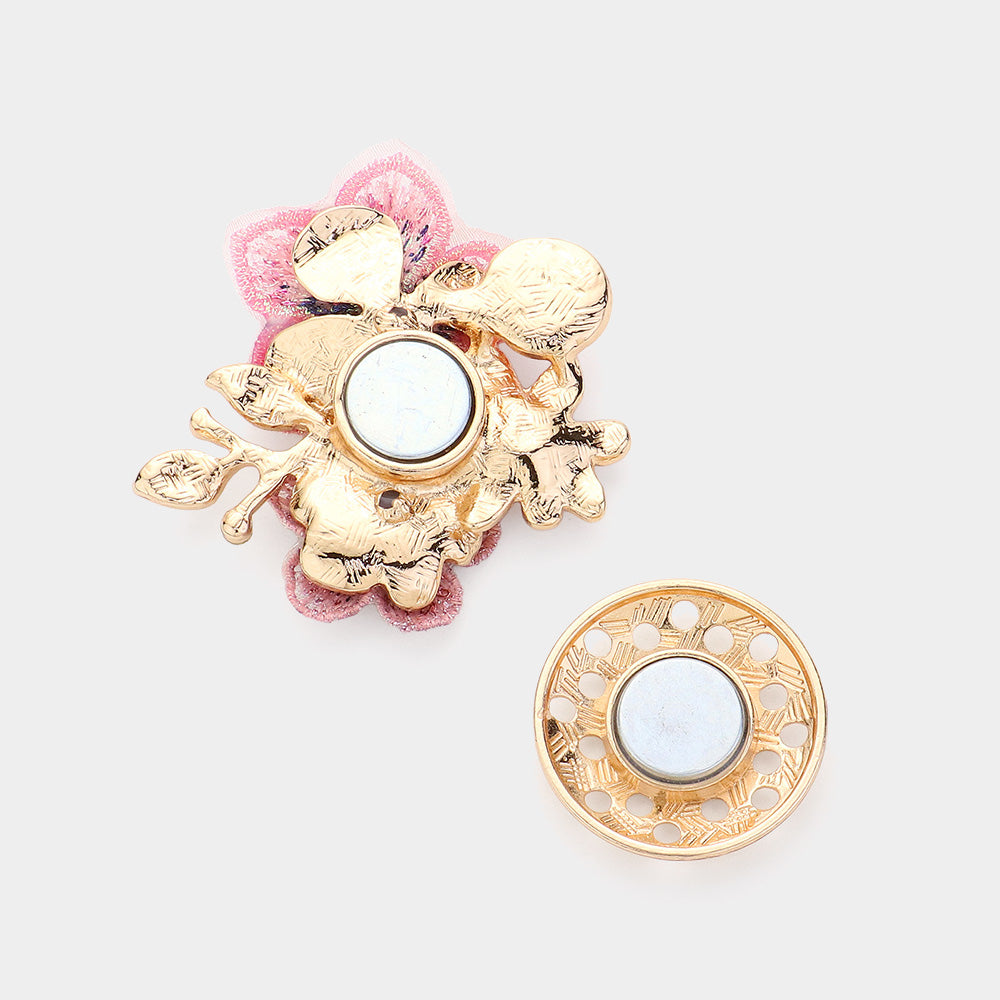 iLLASPARKZ Flower Magnetic Brooch