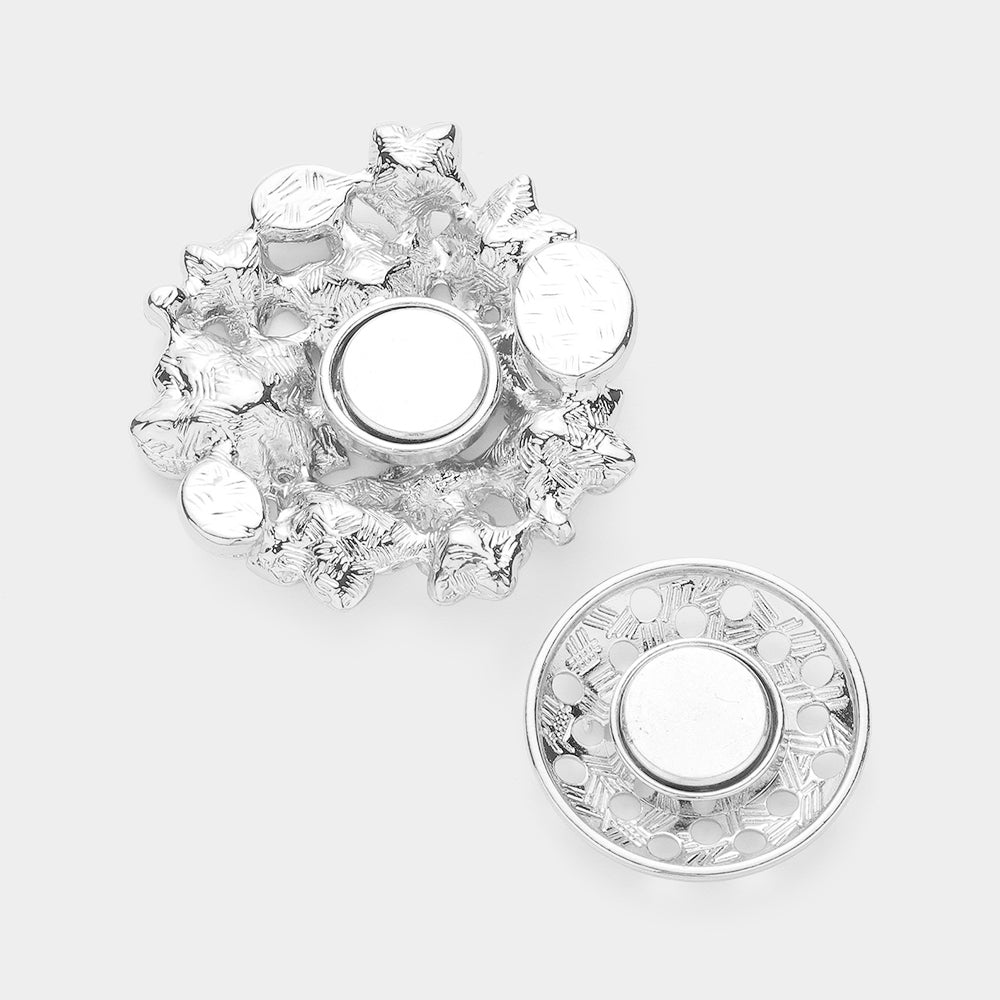 iLLASPARKZ Colored Metal Flower Magnetic Brooch