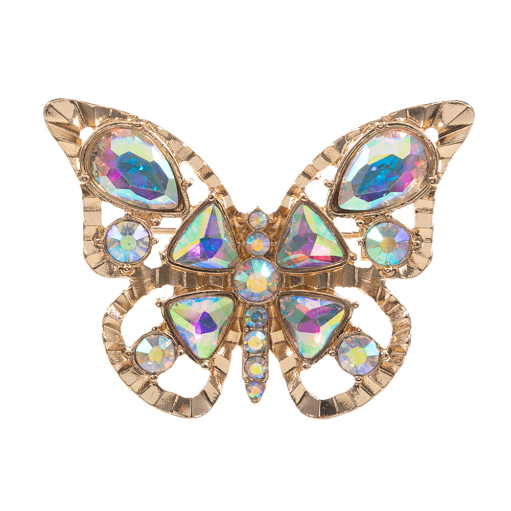 iLLASPARKZ Multi Stone Embellished Butterfly Pin Brooch