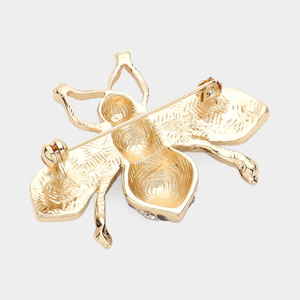 iLLASPARKZ Crystal Embellished Honey Bee brooch